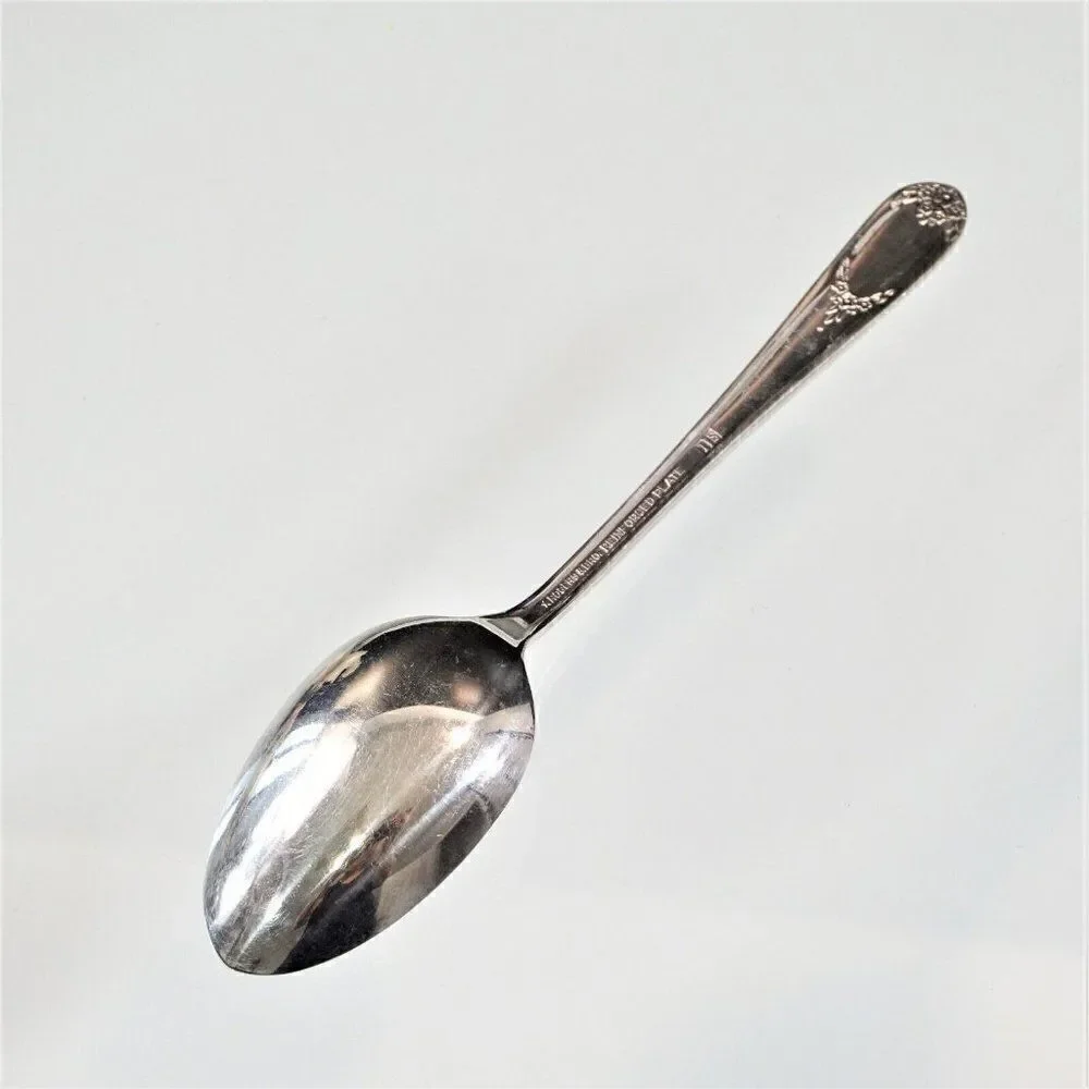 Rogers & Bro 1937 RAPTURE GARLAND Pattern Soup Spoon Reinforced Plate IS